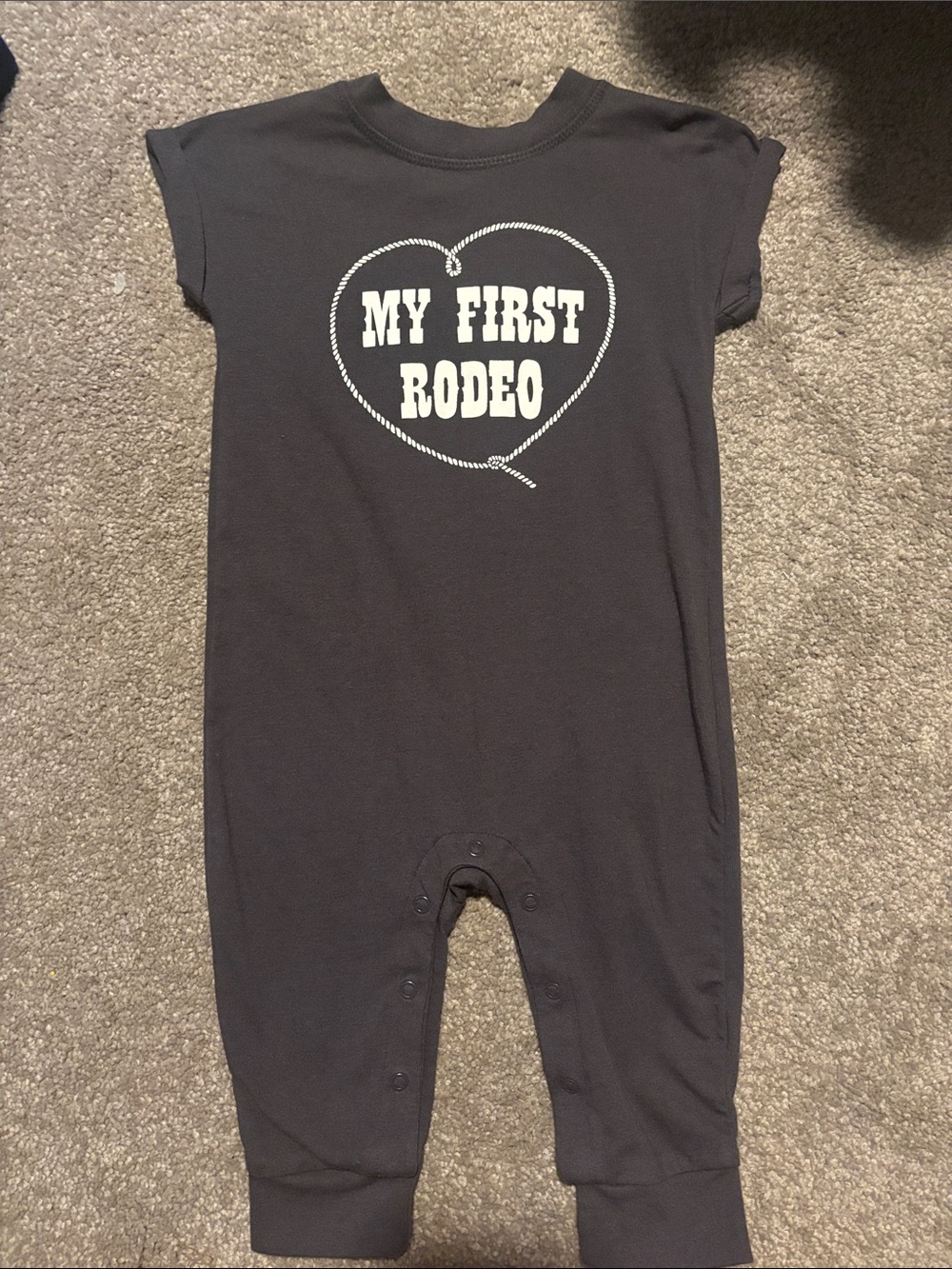 Cat & Jack Black "My First Rodeo" One-Piece Bodysuit